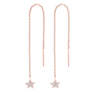 Joanli HayleyNor ørehænger i rosaforgyldt med stjerne og kæde