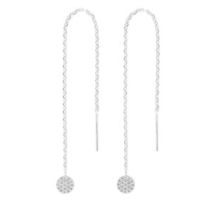 Joanli HayleyNor ørehænger i sølv med cirkel og kæde