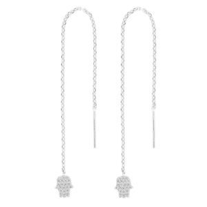 Joanli HayleyNor ørehænger i sølv med hamsa hånd og kæde