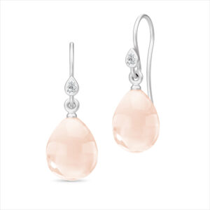 Julie Sandlau Prima Ballerina i sølv med rosa krystal og cz