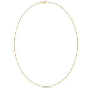 Julie Sandlau halskæde i forgyldt med 2 cz