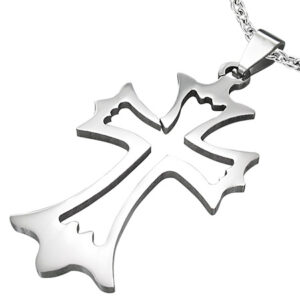 Kors Vedhæng i stål - 49mm - u/kæde