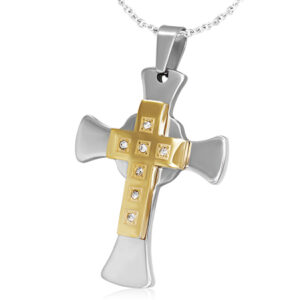 Kors Vedhæng i stål - 55mm - u/kæde