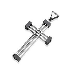 Kors Vedhæng i stål - 60mm - u/kæde