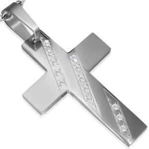 Kors Vedhæng i stål - 62mm - u/kæde