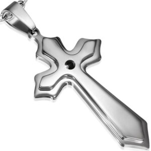 Kors Vedhæng i stål - 67mm - u/kæde