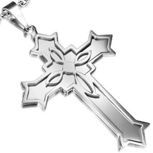 Kors Vedhæng i stål - 72mm - u/kæde