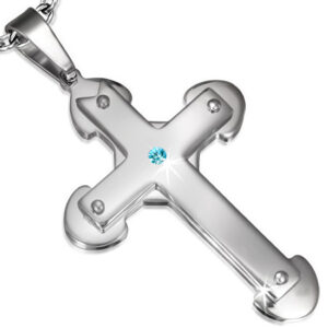 Kors Vedhæng i stål - 75mm - u/kæde