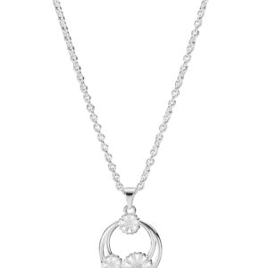 LUND Marguerit Halssmykke i sølv med kæde