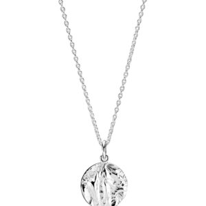 LUND halskæde med rustik vedhæng i sølv