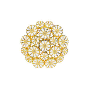 LUNDCopenhagen marguerit broche, forgyldt