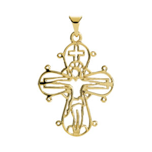 Lund Copenhagen Dagmarkors i forgyldt, 24x20 mm