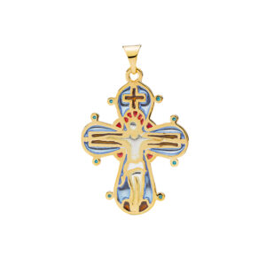 Lund Copenhagen Dagmarkors i forgyldt med emalje, 24x20 MM