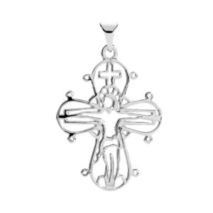 Lund Copenhagen Dagmarkors i sølv, 24x20 MM