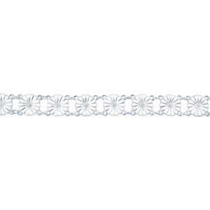 Lund Copenhagen Marguerit Armbånd 13x11 mm Sølv Hvid emalje
