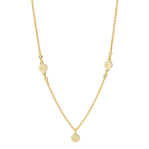 Lund Copenhagen Marguerit halssmykke forgyldt