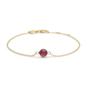 Mads Z Cabochon 14 kt. guld armbånd med rubin