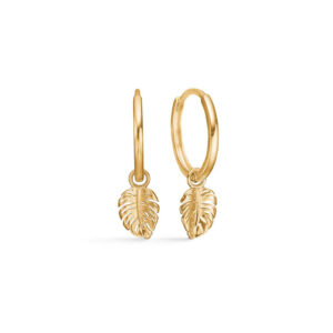 Mads Z Hazel øreringe med blad, 8 kt