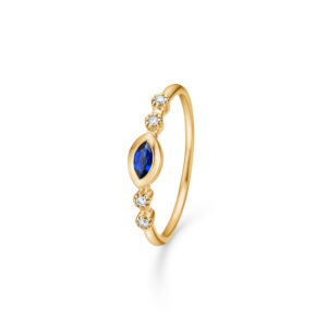 Mads Z Sapphire Love ring i 14 karat guld