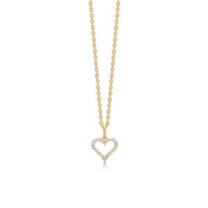 Mads Z Tender Heart 14 kt. guld hjertevedhæng med 0,12 ct diamanter