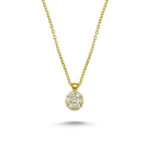 NURAN Lilja halskæde i guld med brillanter