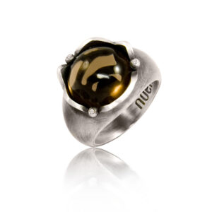 NoÃ«n Rose Flower ring med røgkvarts Str. 56