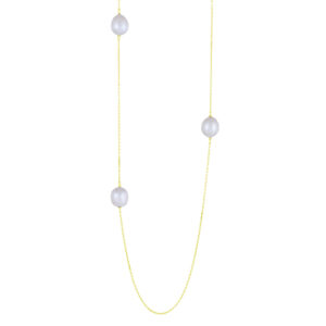 Nordahl BAROQUE lang kæde i forgyldt med perler