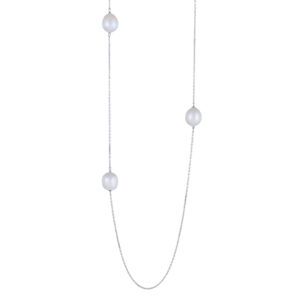 Nordahl BAROQUE lang kæde i sølv med perler