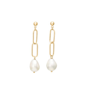 Nordahl BAROQUE ørehænger i forgyldt med perle