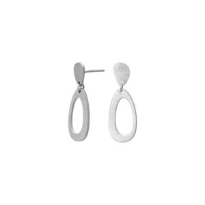 Nordahl Composed ørehængere i mat sølv