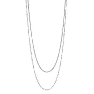 Nordahl Figaro dobbelt halskæde i sølv