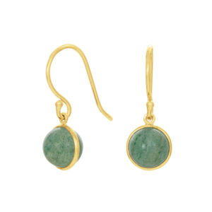 Nordahl Jewellery Sweets øreringe i forgyldt med aventurin