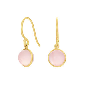 Nordahl Jewellery Sweets øreringe i forgyldt med rosakvarts