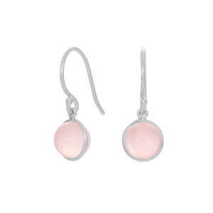 Nordahl Jewellery Sweets øreringe i sølv med rosakvarts