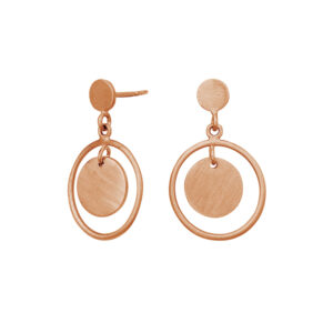 Nordahl Jewellery Tassel ørehænger i rosaforgyldt med cirkler