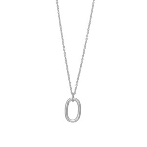 Nordahl Soft halskæde med ovalt vedhæng i sølv