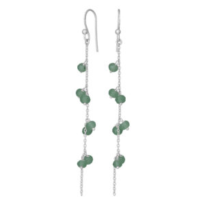 Nordahl Sweets ørehængere i sølv med grøn avneturin