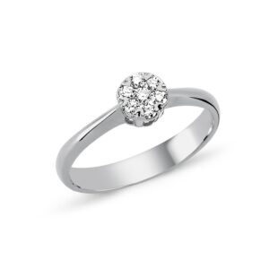 Nuran Flora ring 14 kt hvidguld med brillanter