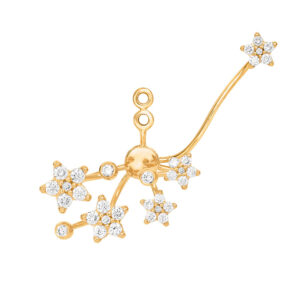 OLE LYNGGAARD SHOOTING STAR ØREVEDHÆNG I GULD MED BRILLANTER (enkeltvis)