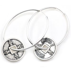 Øreringe - I Ching - 63mm - by M.O.S - La Chance®