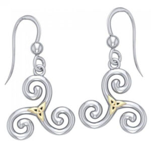 Øreringe Triskele og Triquetra - Treenighedssymbolet - 29mm