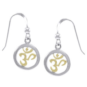 Øreringe med AUM - 26mm - pr sæt