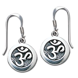 Øreringe med AUM - 27mm - pr sæt