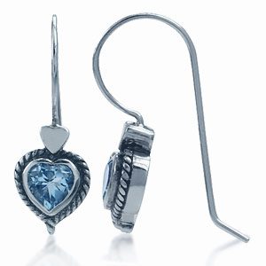 Øreringe med Blå Topas - 23mm - pr par