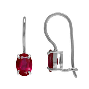 Øreringe med Rubin - 18mm - pr par