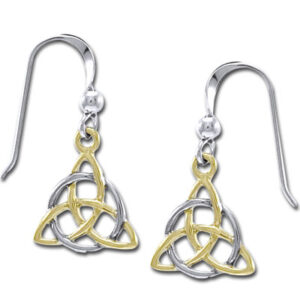 Øreringe med Triquetra - Treenighedssymbolet - 26mm - pr sæt