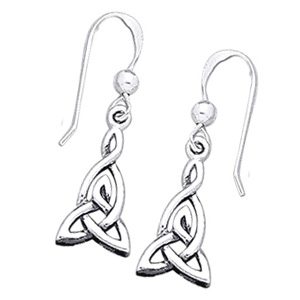 Øreringe med Triquetra - Treenighedssymbolet - 27mm - pr sæt