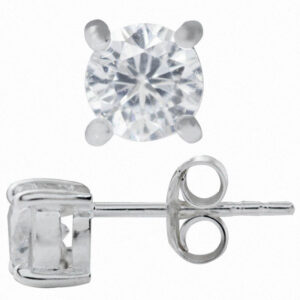 Ørestikker med Klar Zirkonia - Ø5mm - pr par