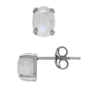 Ørestikker med Månesten - 5x7mm - pr sæt