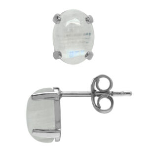 Ørestikker med Månesten - 6x8mm - pr sæt